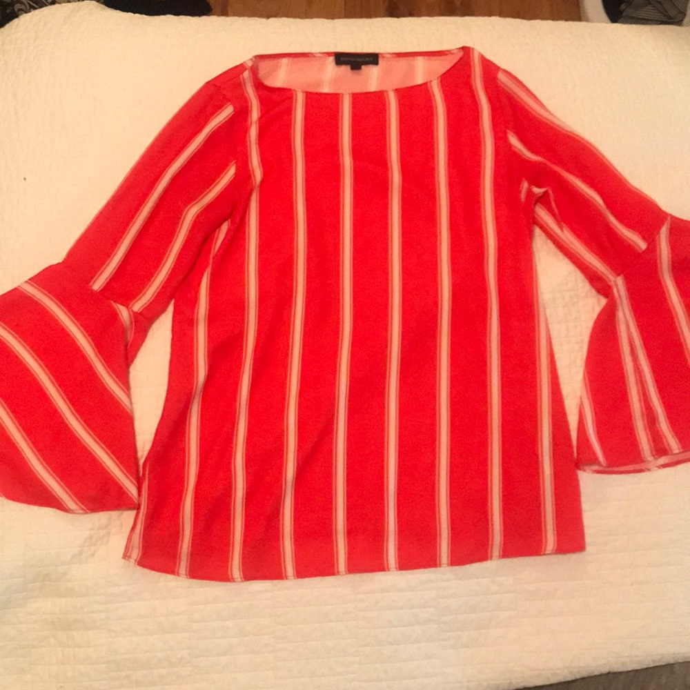 Banana Republic Orange Bell Sleeve Top Size Small